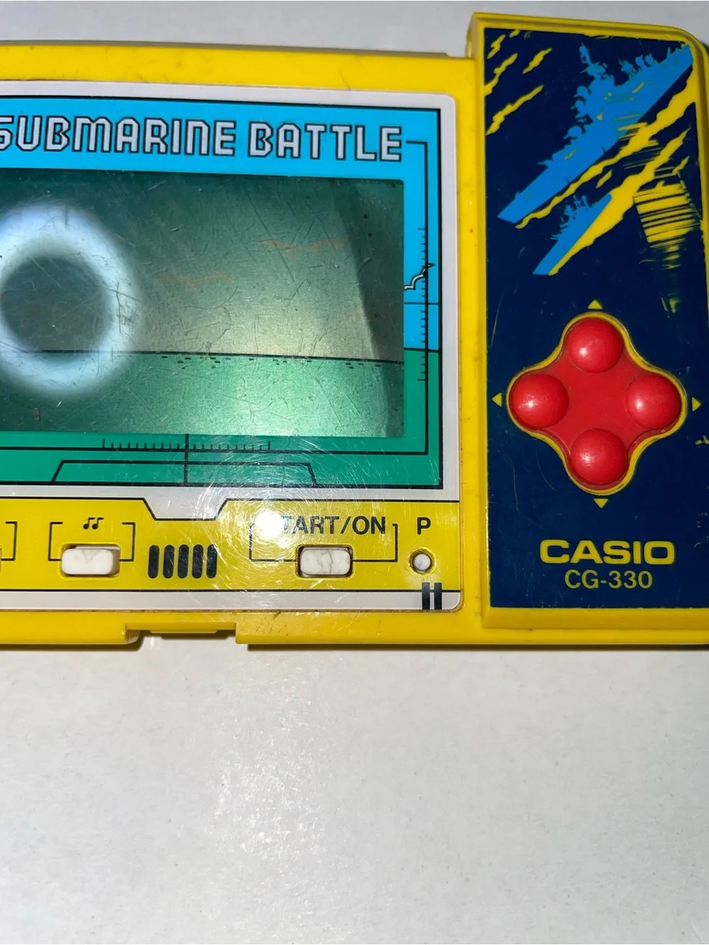 RARE VINTAGE 1985 CASIO CG-330 SUBMARINE BATTLE HANDHELD GAME For Parts Only